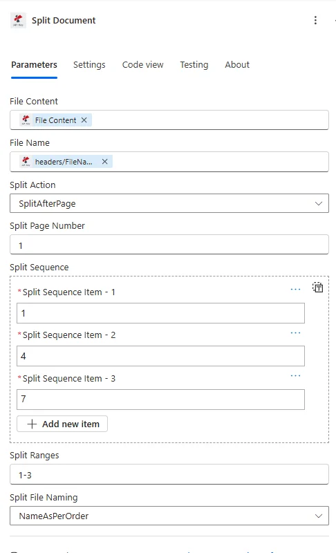 Cliquez pour agrandir Division PDF Power Automate